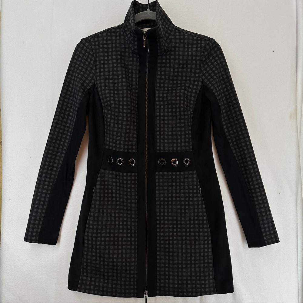 Joseph‎ Ribkoff Trench Coat Plaid Size 2
